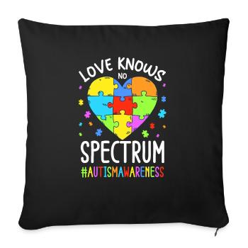 Autism Autistic Autistic - Sofa pillowcase 17,3'' x 17,3'' (45 x 45 cm) - black - Front
