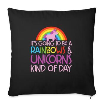 It's Going To Be A Rainbows And Unicorns Kind Cool - Sofa pillowcase 17,3'' x 17,3'' (45 x 45 cm) - black - Front