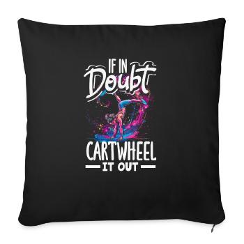 Cool Wheel Stroke Gymnastics Gymnastics - Sofa pillowcase 17,3'' x 17,3'' (45 x 45 cm) - black - Front