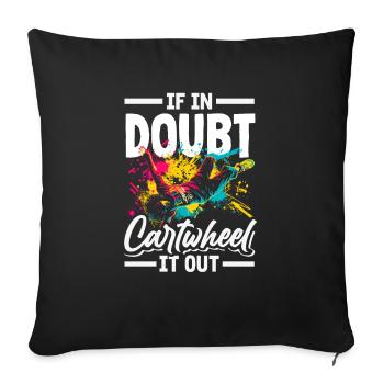 Cool Wheel Stroke Gymnastics Gymnastics - Sofa pillowcase 17,3'' x 17,3'' (45 x 45 cm) - black - Front