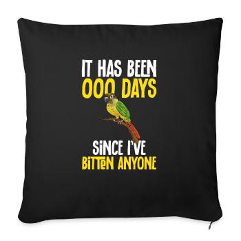 Molina Parakeet Parrot Bird Parakeet - Sofa pillowcase 17,3'' x 17,3'' (45 x 45 cm) - black - Front