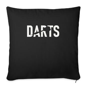 fléchettes - Housse de coussin décorative 45 x 45 cm - noir - Devant