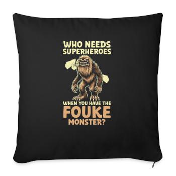Monstre de Fouke Sasquatch du Sud Cryptozoologie - Housse de coussin décorative 45 x 45 cm - noir - Devant
