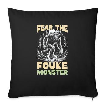 Monstre de Fouke Sasquatch du Sud Cryptozoologie - Housse de coussin décorative 45 x 45 cm - noir - Devant