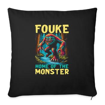 Monstre de Fouke Sasquatch du Sud Cryptozoologie - Housse de coussin décorative 45 x 45 cm - noir - Devant