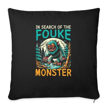 Monstre de Fouke Sasquatch du Sud Cryptozoologie - Housse de coussin décorative 45 x 45 cm - noir - Devant