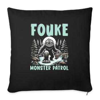 Monstre de Fouke Sasquatch du Sud Cryptozoologie - Housse de coussin décorative 45 x 45 cm - noir - Devant