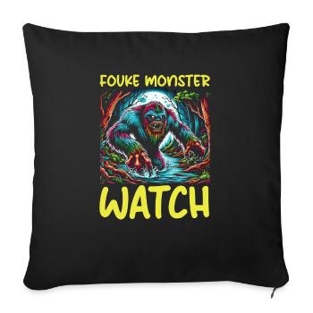 Monstre de Fouke Sasquatch du Sud Cryptozoologie - Housse de coussin décorative 45 x 45 cm - noir - Devant