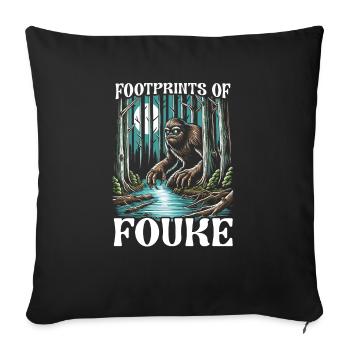 Monstre de Fouke Sasquatch du Sud Cryptozoologie - Housse de coussin décorative 45 x 45 cm - noir - Devant