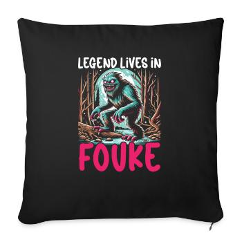 Monstre de Fouke Sasquatch du Sud Cryptozoologie - Housse de coussin décorative 45 x 45 cm - noir - Devant