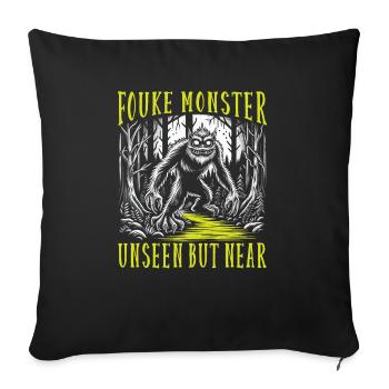 Monstre de Fouke Sasquatch du Sud Cryptozoologie - Housse de coussin décorative 45 x 45 cm - noir - Devant
