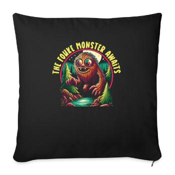Monstre de Fouke Sasquatch du Sud Cryptozoologie - Housse de coussin décorative 45 x 45 cm - noir - Devant