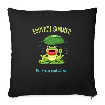 Summer at last - Sofa pillowcase 17,3'' x 17,3'' (45 x 45 cm) - black - Front
