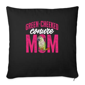 Molina Parakeet Parrot Bird Parakeet - Sofa pillowcase 17,3'' x 17,3'' (45 x 45 cm) - black - Front