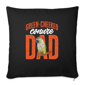 Perruche Molina Perroquet Perruche oiseau - Housse de coussin décorative 45 x 45 cm - noir - Devant