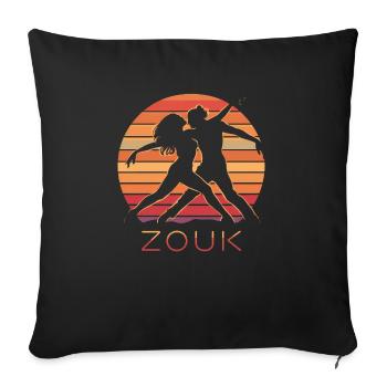 Zouk-Tanz-Geschenk - Sofakissenbezug 45 x 45 cm - Schwarz - Vorne