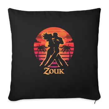 Zouk-Tanz-Geschenk - Sofakissenbezug 45 x 45 cm - Schwarz - Vorne