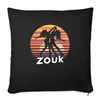 Zouk-Tanz-Geschenk - Sofakissenbezug 45 x 45 cm - Schwarz - Vorne
