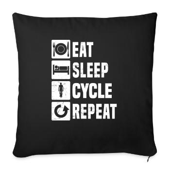 Cyclisme Cyclisme Vélo VTT Femme - Housse de coussin décorative 45 x 45 cm - noir - Devant