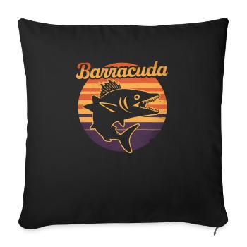 Cadeau pour Barracuda Fish Lover - Housse de coussin décorative 45 x 45 cm - noir - Devant