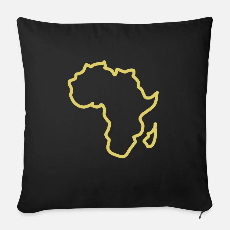 Afrika - Sofakissenbezug 45 x 45 cm - Schwarz