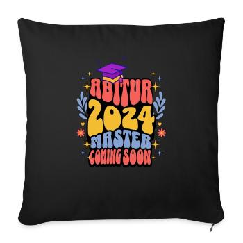 Abi Schulabschluss Abitur 2024 Student - Sofakissenbezug 45 x 45 cm - Schwarz - Vorne