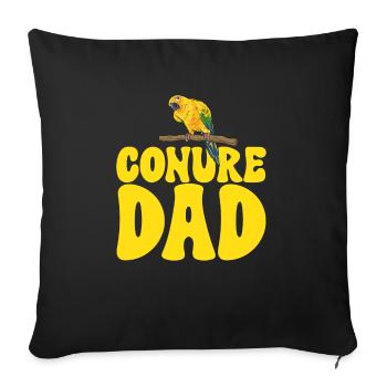 Parakeet, Parrot, Parakeet, Bird - Sofa pillowcase 17,3'' x 17,3'' (45 x 45 cm) - black - Front