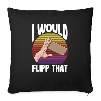 Beer mat turn over game beer - Sofa pillowcase 17,3'' x 17,3'' (45 x 45 cm) - black - Front