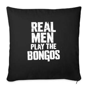 Bongo Music Gift - Sofa pillowcase 17,3'' x 17,3'' (45 x 45 cm) - black - Front