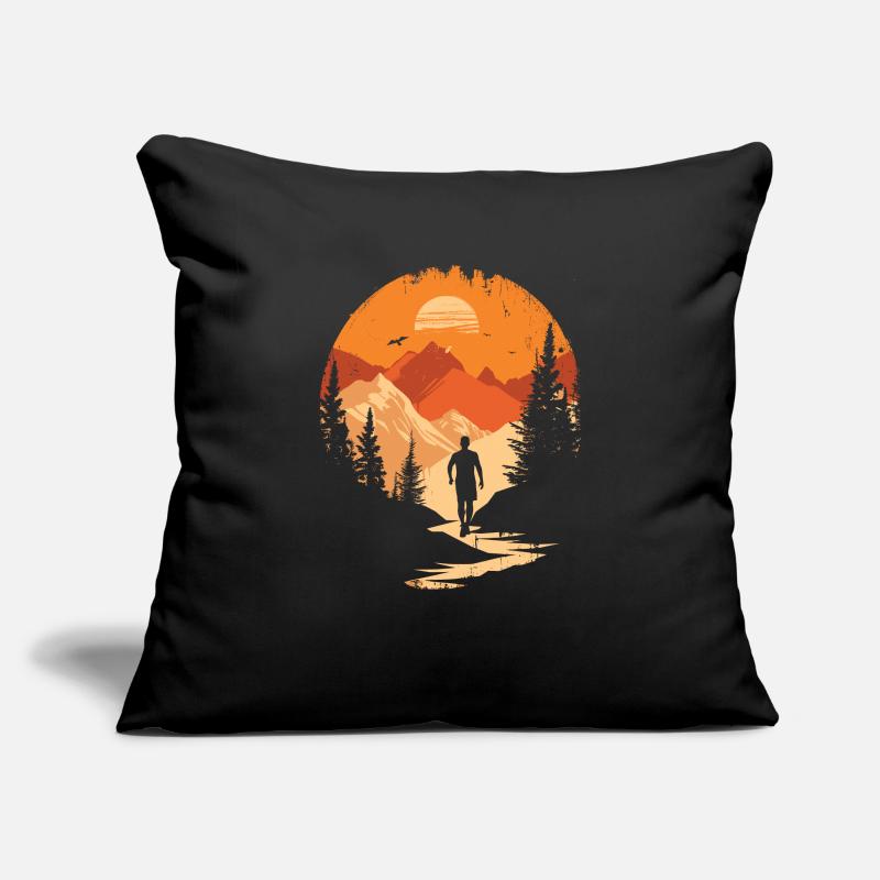 Conception de course pour les coureurs au marathon Housse de coussin décorative 45 x 45 cm