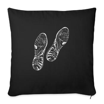 Running design for runners at the marathon - Sofa pillowcase 17,3'' x 17,3'' (45 x 45 cm) - black - Front