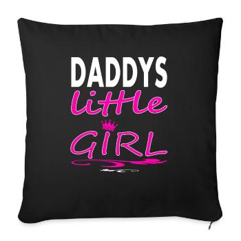 Daddy girl Daddy's Girl Cool Saying Gift - Sofa pillowcase 17,3'' x 17,3'' (45 x 45 cm) - black - Front