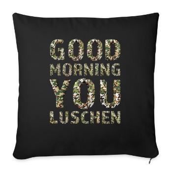 Good MorningIhr Luschen - Sofakissenbezug 45 x 45 cm - Schwarz - Vorne