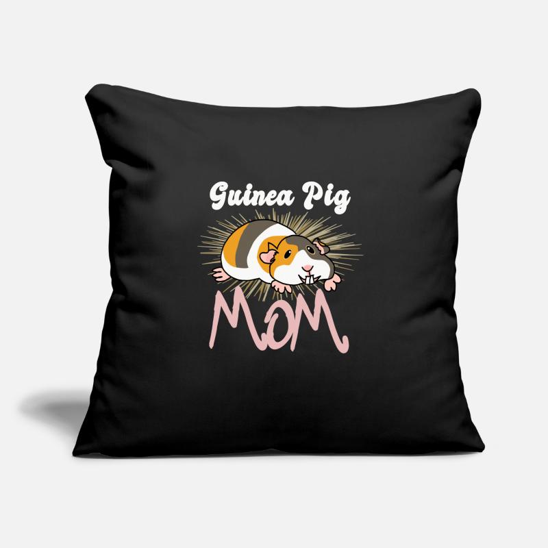 Mère cochon d’Inde pour cochon d’Inde mignon Housse de coussin décorative 45 x 45 cm