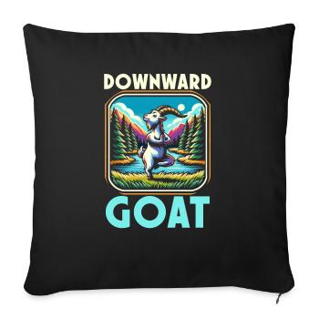 Funny Goat Yoga Meditation Yoga Instructor Namaste - Sofa pillowcase 17,3'' x 17,3'' (45 x 45 cm) - black - Front