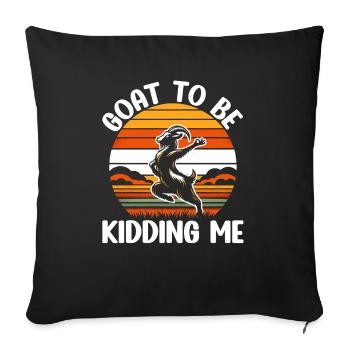 Funny Goat Yoga Meditation Yoga Instructor Namaste - Sofa pillowcase 17,3'' x 17,3'' (45 x 45 cm) - black - Front