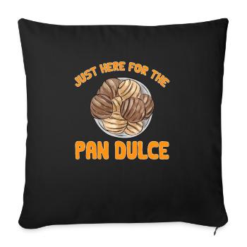 Concha Hispanic Mexican Pan Dulce - Sofa pillowcase 17,3'' x 17,3'' (45 x 45 cm) - black - Front