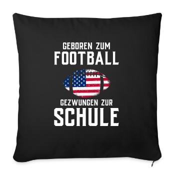 American Football Tshirt Men's Kids Football - Sofa pillowcase 17,3'' x 17,3'' (45 x 45 cm) - black - Front