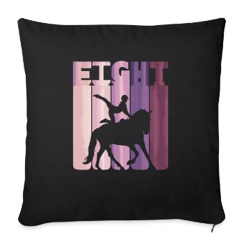 Loves Horse Vaulting Gift - Sofa pillowcase 17,3'' x 17,3'' (45 x 45 cm) - black - Front