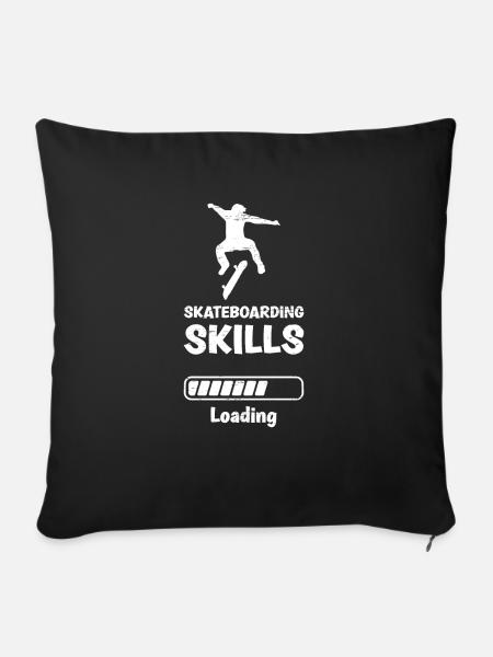 Skateboarding Skills Loading - Sofakissenbezug 45 x 45 cm - Schwarz