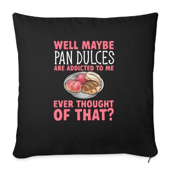 Concha Hispanique Mexicain Pan Dulce - Housse de coussin décorative 45 x 45 cm - noir - Devant