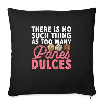 Concha Hispanique Mexicain Pan Dulce - Housse de coussin décorative 45 x 45 cm - noir - Devant