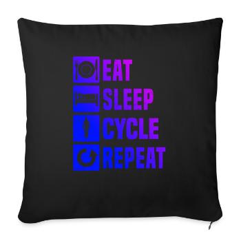 Cyclisme VTT Vélo cycliste Vélo Homme - Housse de coussin décorative 45 x 45 cm - noir - Devant