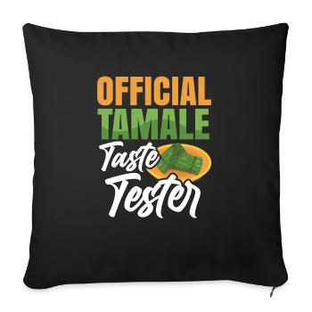 Mexican Food Tamale - Sofa pillowcase 17,3'' x 17,3'' (45 x 45 cm) - black - Front