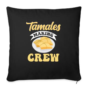 Mexican Food Tamale - Sofa pillowcase 17,3'' x 17,3'' (45 x 45 cm) - black - Front
