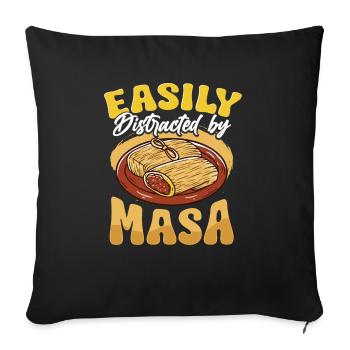 Mexican Food Tamale - Sofa pillowcase 17,3'' x 17,3'' (45 x 45 cm) - black - Front