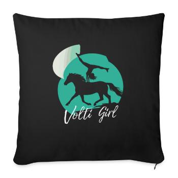 Loves Horse Vaulting Gift - Sofa pillowcase 17,3'' x 17,3'' (45 x 45 cm) - black - Front