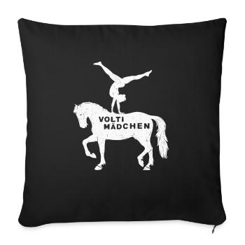 Loves Horse Vaulting Gift - Sofa pillowcase 17,3'' x 17,3'' (45 x 45 cm) - black - Front