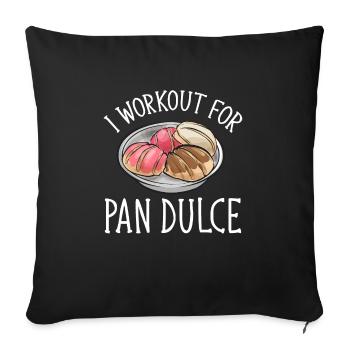 Concha Hispanic Mexican Pan Dulce - Sofa pillowcase 17,3'' x 17,3'' (45 x 45 cm) - black - Front