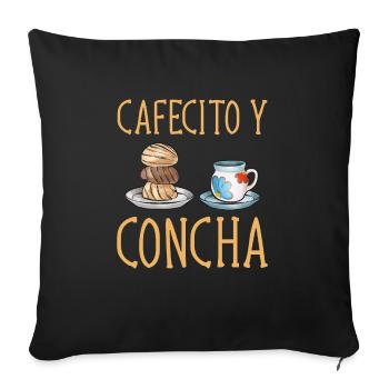 Concha Hispanic Mexikanisch Pan Dulce - Sofakissenbezug 45 x 45 cm - Schwarz - Vorne
